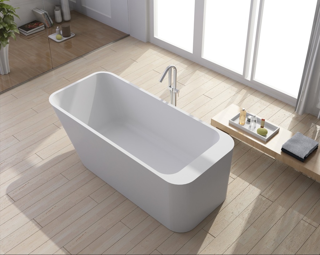  مغطس كلاسيكي  حجر RR117  مقاس 170*75*55  ابيض مطفي  