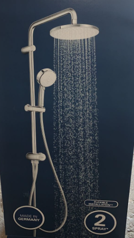 ماسورة دش TEMPESTA الماني جروهي 2739400D كروم دائري مع سماعة يد