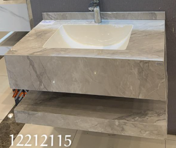 مغسلة بورسلان حوض ليزر OS157 صيني رمادي مرخم 60 سم  