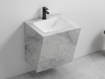 مغسلة بورسلان حوض سيراميك سيملس OS159 صيني ابيض رخامي 50سم 