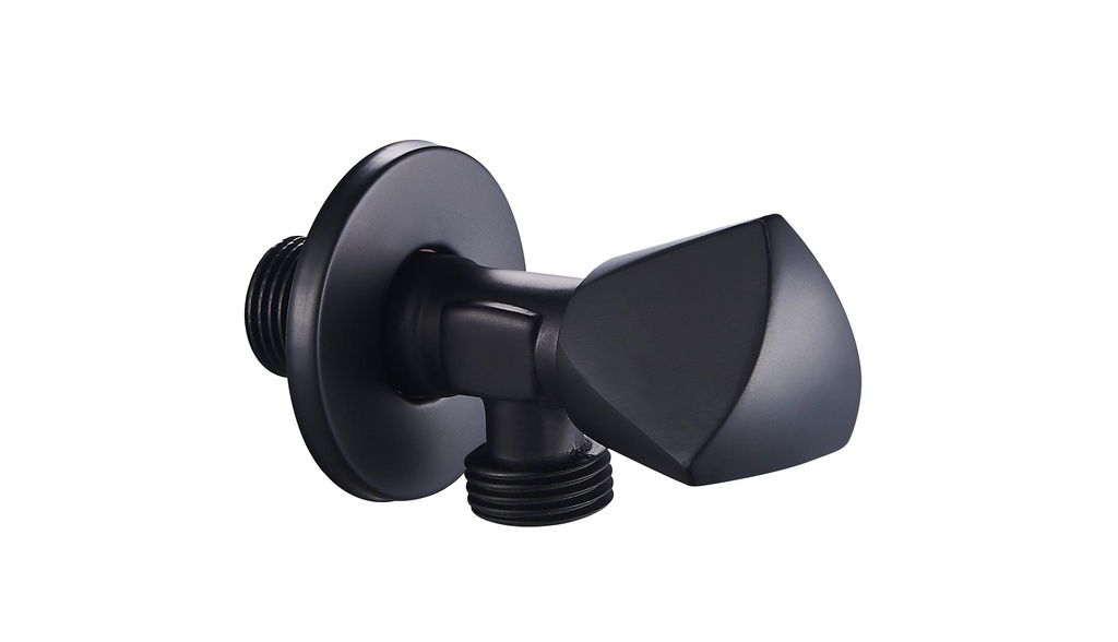 محبس زاوية نحاس OS85415 صيني لفه كاملة  1/2*1/2 اسود