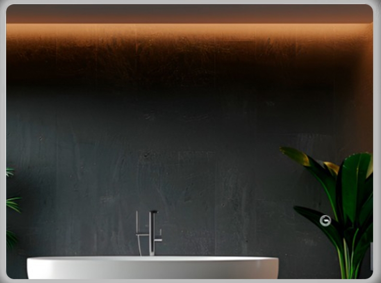 مراية ليد OS093 صيني اضاءة خلفية 3 لون اتجاهين 80*60 سم مستطيل 