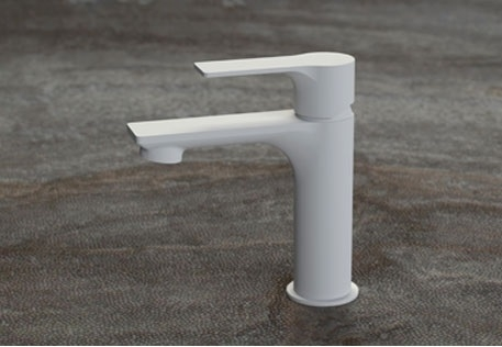 خلاط مغسلة EY1267LT4 ENERGY ايطالي REMER ابيض قصير