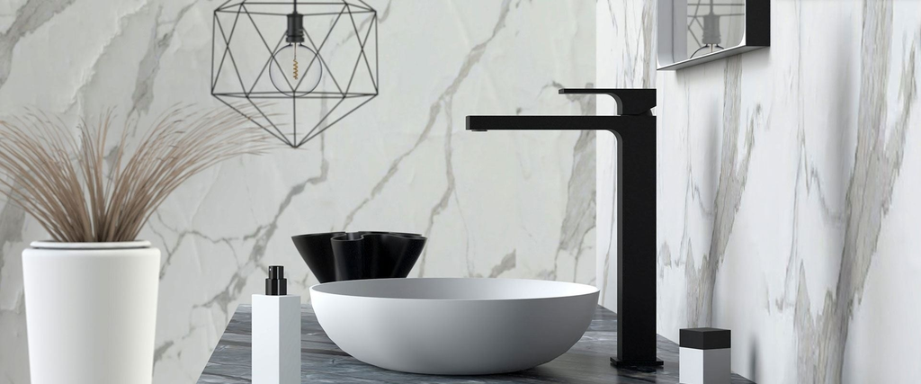 خلاط مغسلة AU1260LT4 ABSOLUTE ايطالي REMER اسود عالي