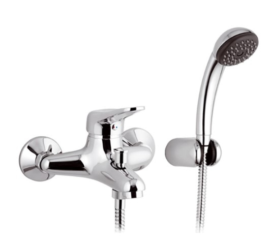 خلاط دش اتومتيك كروم سادة K023 KISS ايطالي  ريمر بدون سماعة فقط