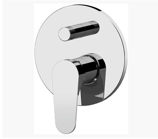 خلاط دش مخفي L09 CLASS LINE ايطالي REMER ذهبي لامع خطين وجه دائري