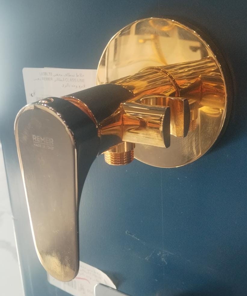 خلاط شطاف مخفي L65BLT8 CLASS LINE ايطالي REMER ذهبي لامع وجه دائري