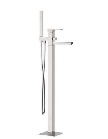 خلاط مغطس فري ستاند AU08LT8 ايطالي REMER كروم مربع مع سماعة يد