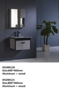 مغسلة دولاب OS280121 PW  اسود + رمادي غامق  أطار ألمونيوم  80*46 سم - Modern Basin with Black color